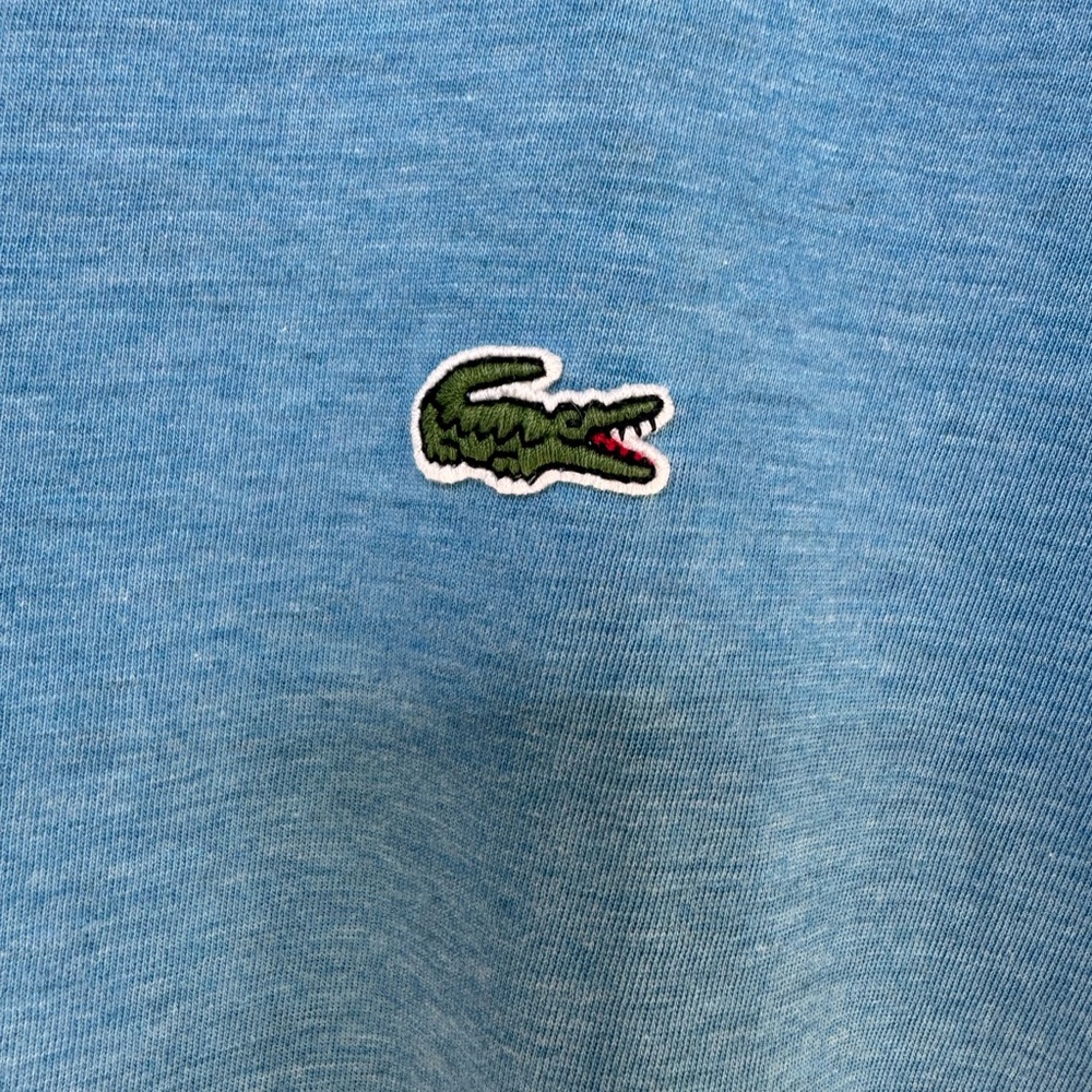 Lacoste Men’s Regular Fit Heather Blue V Neck T Shirt. Size S/3. - Picture 3 of 4